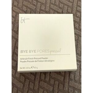 IT COSMETICS BYE BYE PORES PRESSED POWDER TRANSLUCENT NEW IN BOX 0.31 OZ